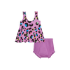 Posh Peanut Bamboo Tank Top Peplum & Bloomer/Bummie Set- Electric Leopard