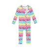 Posh Peanut Bamboo Convertible Zippered Onepiece Romper -  Rainbow Butterfly
