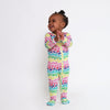 Posh Peanut Bamboo Convertible Zippered Onepiece Romper -  Rainbow Butterfly