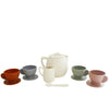 Marlow & Co Silicone 12 Piece Tea Set, Neutral White & Sage