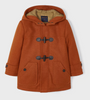 Hooded Toggle Car Coat - Pumpkin - Front
