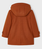 Hooded Toggle Car Coat - Pumpkin - Back