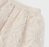 Sequined Applique Overlay Tulle Skirt - Champagne - Close Up
