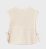 Mayoral Tween/Teen Girls Tie Side Knit Vest - Chickpea - Back