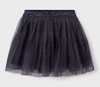 Mayoral Tween/Teen Girls Plaid Tulle Skirt - Navy - Back