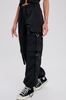 Junior/Womens Parachute Cargo Pants - Black