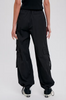 Junior/Womens Parachute Cargo Pants - Black