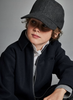 7106 Tween/Teen Boys Knit Zip Modern Car Coat - Navy