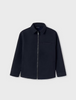 7106 Tween/Teen Boys Knit Zip Modern Car Coat - Navy