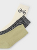 10804 Mayoral Mini/Teen Boys 3-Piece Sock Set - Pencil