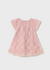 1982 Baby & Toddler Embroidered Tulle Dress - Rose