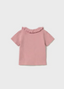 1104 Baby & Toddler Ribbed Ruffled Collar Henley Polo - Rose