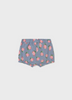 1228 Baby & Toddler Eco-Sustainable Bubble Shorts Strawberry Flower - Blue