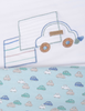 9861 Infant Boy Cotton Embroidered Reversible Blanket - Jade Cars