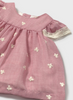 1848 Infant Girls Crochet Lace & Embroidered Butterfly Dress & Bloomer Set - Hibiscus Pink
