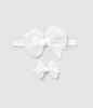 9888 Mayoral Baby/Toddler Girls Organza Headband & Nonslip Hair Clip Set, 2PC - Classic White