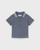 190 Mayoral Infant/Toddler Boy Eco-Cotton S/S Essential Polo Shirt - Star Chalky Blue