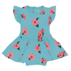 Kyte Bamboo Twirl Bodysuit Dress - Hibiscus