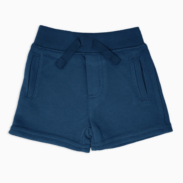 UNISEX Toddler and Mini French Terry Play Shorts w/Pockets, Navy
