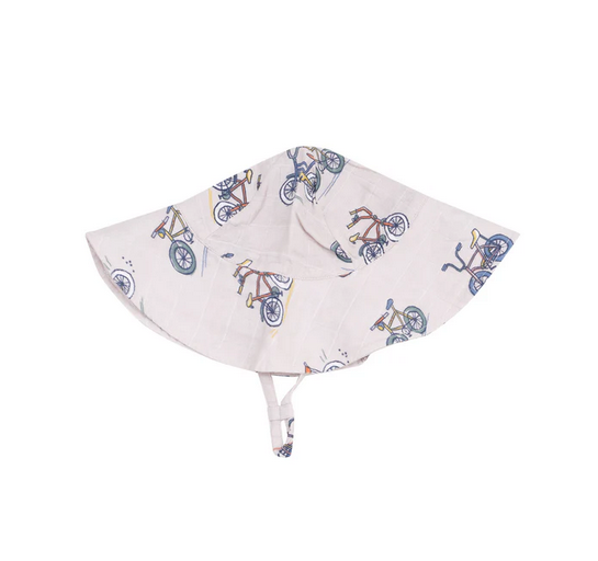 Angel Dear Cotton Muslin Large Brim Sun Hat, UNISEX Bikes
