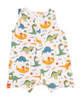 Angel Dear Bamboo Sleeveless Shortall Romper - Veggie Dinos