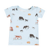 Angel Dear Bamboo S/S Short PJ Lounge Set - Cow Families Blue