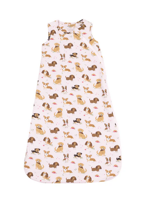 Angel Dear Bamboo 1.0 TOG Zippered Sleep Bag - Best Friends Dogs Pink
