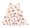 Angel Dear Bamboo Peplum Tank Top and Shorts Set - Best Friend Dogs Pink