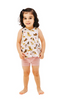 Angel Dear Bamboo Peplum Tank Top and Shorts Set - Best Friend Dogs Pink