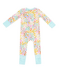 Angel Dear Bamboo L/S 2 Way Zipper Convertible Romper - Amelia Bright Floral