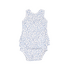 Angel Dear Bamboo Ruffled Tank Onepiece Bubble - Blue Calico Floral