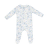 Angel Dear Bamboo Peter Pan 2 Way Zippered Footie - Baby Veronica Blue Floral