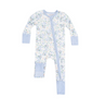 Angel Dear Bamboo L/S 2 Way Zipper Convertible Romper - Baby Veronica Blue Floral