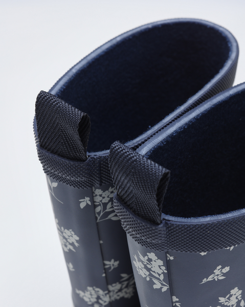 Rylee + Cru Rain Boots in Blue Floral