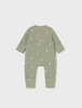 2730 Baby Eco-Cotton L/S Ribbed Long Romper UNISEX - Sage Green Apples