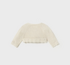 Mayoral Basic Knit Short Cardigan - Champagne - Back