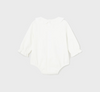 L/S Ruffled Collar Bodysuit - Natural White - Back