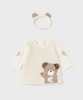 Eco Plush Teddy Bear Dress & Headband w/Ears - Front