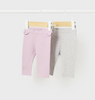 Sustainable Cotton 2 Pr Legging Set - Violet and Grey