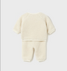 2514 Sherpa 2PC Jogger Set - Natural Teddy Bear - Back