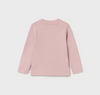 Mockneck Knit Crewneck Sweater - Lt Rose Pink - Back