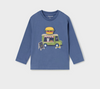 Flip Flap L/S Food Truck TShirt - Lake Blue - Front