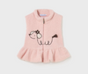 3PC Plush Vest & Sweat Suit Set - Pink Poodle - Vest