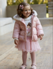 Textured Tulle Skirt - Rose Pink - Baby Model