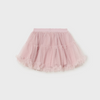 Textured Tulle Skirt - Rose Pink - Back