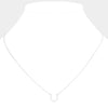 Secret Box Sterling Silver Dipped CZ Horseshoe Pendant Necklace: Silver Gift