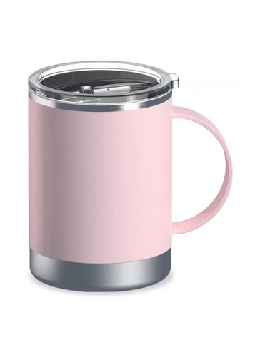 Stainless Steel Insulated Ceramic Interior Travel Mug, 12oz, Pink