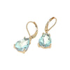 Teardrop Crystal Glass Stone Drop Dangle Earrings: AB Aqua Crystal
