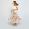 Joyous Tiered Maxi Skirt - Wonderland Olive & Peach