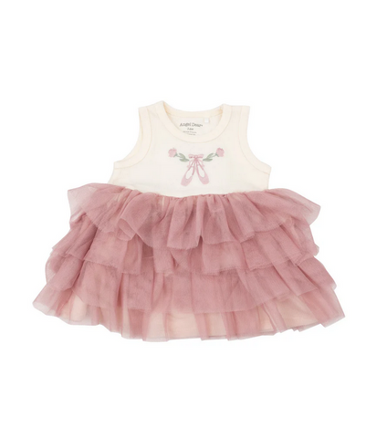 Angel Dear Bamboo Ribbed Cami Tank Tutu Tulle Dress - Sugar Swizzle Ballet Shoes